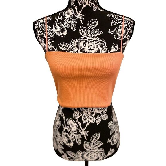 Shein Cropped Cami Tank Top Ribbed Crop Camisole Sleepwear - Picture 1 of 12